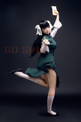 166cm-silicone-sex-doll-gd-sino-g11-juicy-peach-in-cheongsam-with-rs-version-picture1